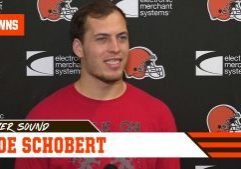 Linebacker Joe Schobert addressed the media on December 9, 2019